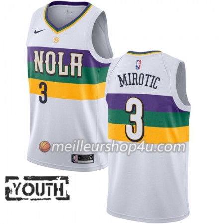Maillot Basket Enfant New Orleans Pelicans Nikola Mirotic 3 2018-19 Nike City Edition Blanc Swingman